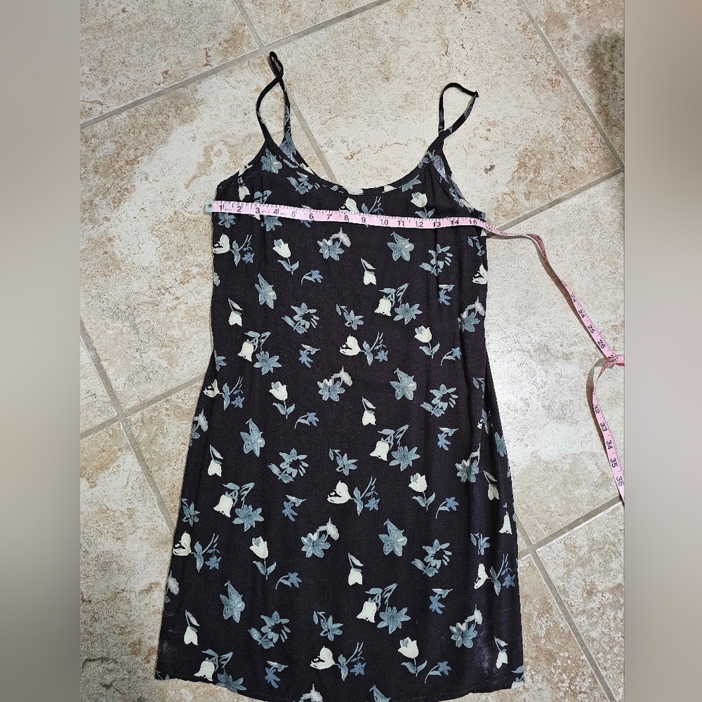 Rampage Women’s 6 Slip Dress Brown Floral Rayon Mini 90s Grunge Festival Rare - Picture 5 of 6